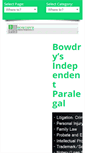 Mobile Screenshot of bowdrysindependentparalegal.com